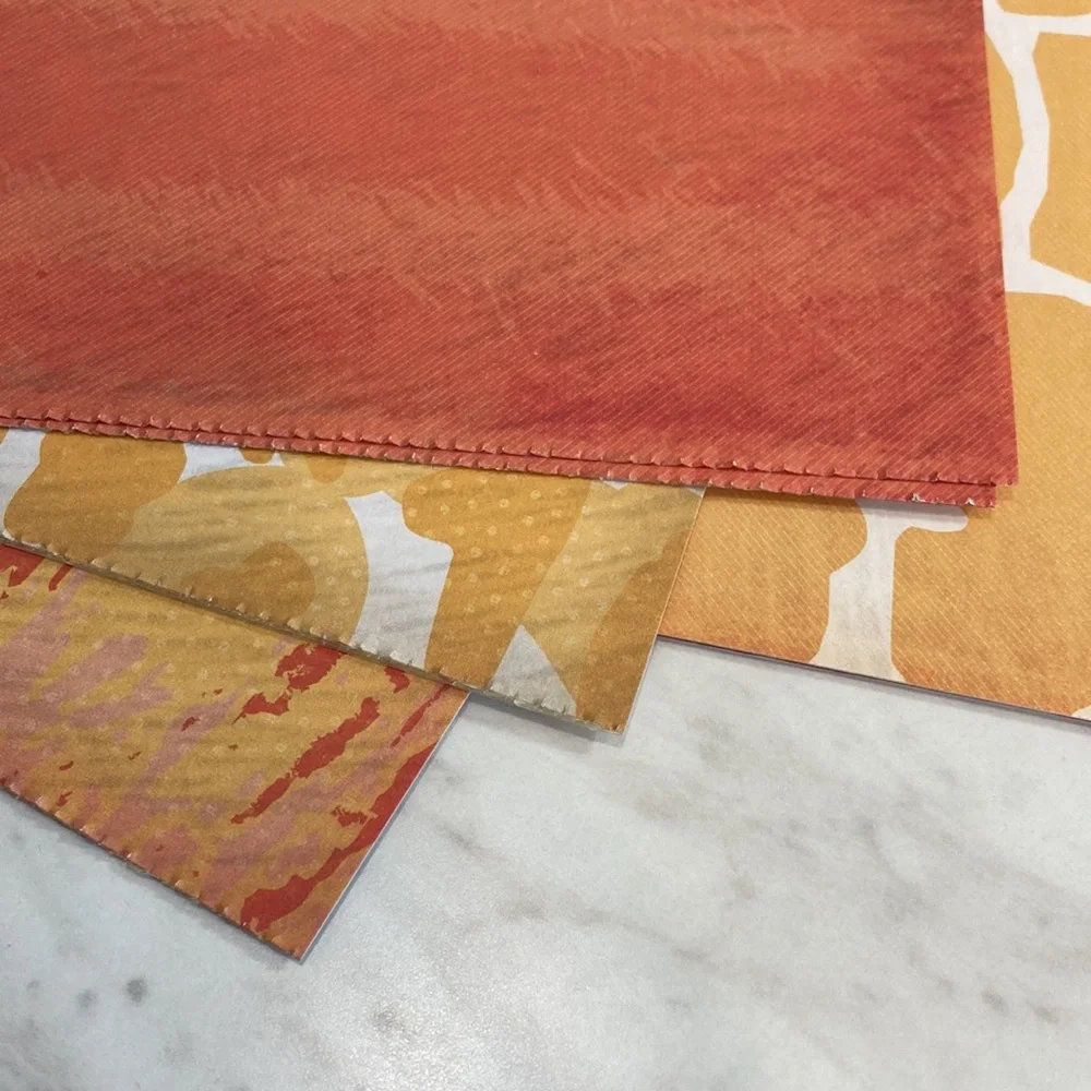 Orange Yellow Safari Print Scrapbook Papers 15 Sheets 12x12